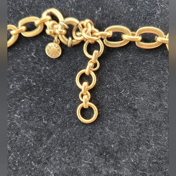 VTG J. Crew Goldtone Crystal Rhinestone Cluster Bib Statement Necklace - Picture 8 of 12